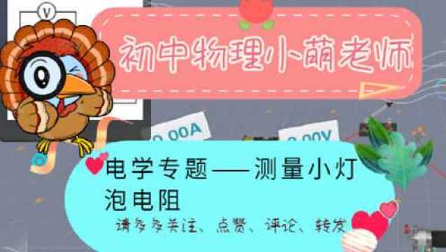 小萌老师——初中物理电学专题—测量小灯泡的电阻28