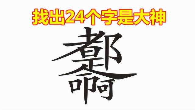 一张图上藏了24个汉字,一般人只能找到10个,全找出来是好眼力