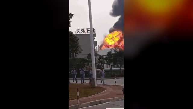 广东珠海高栏港一石化厂发生爆炸 明火仍未扑灭