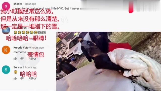 中国网友把脸埋雪里各种表情包,外国网友:中国人脑洞好大!