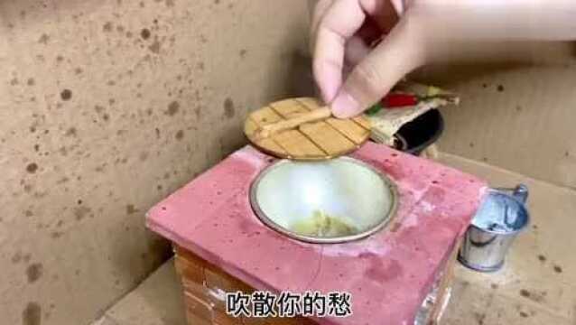 在迷你厨房,制作酸菜鱼,看起来真美味