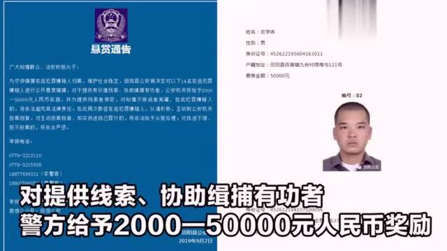 重金悬赏!广西公开通缉14名在逃嫌犯,逃犯名单照片曝光