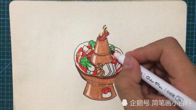 简笔画火锅的画法,记得收藏哦