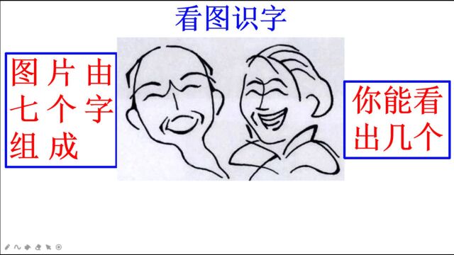 看图识字:这两个人是由七个字组成的,你能看出几个字