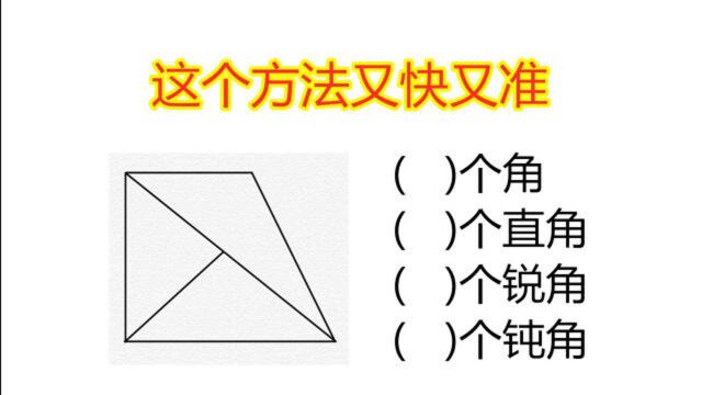 小学二年级数学,图中有多少个角?这个方法数得又快又准