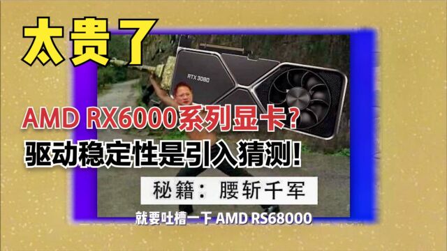 AMD RX 6000系列显卡发布,驱动稳定性引入猜测,还是看看测评!