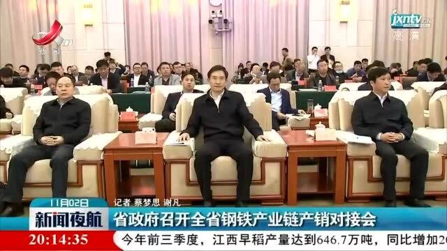 江西省政府召开全省钢铁产业链产销对接会