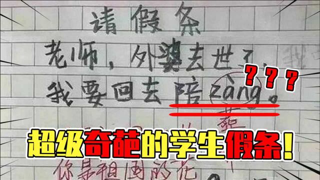 学生的请假条能有多奇葩?自己生病还不够,还拿宠物来凑数!