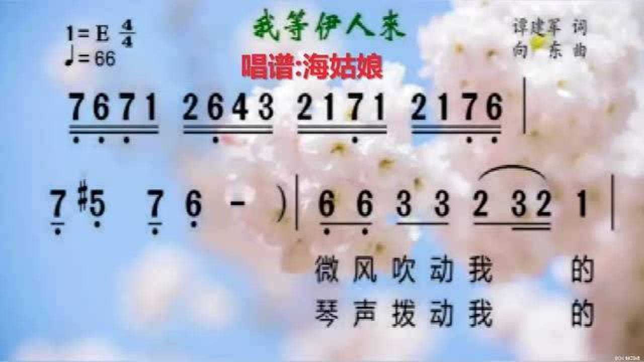 有声简谱《我等伊人来》