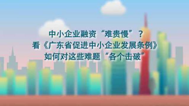 中小企业融资“难贵慢”?广东实施新条例各个击破融资难题