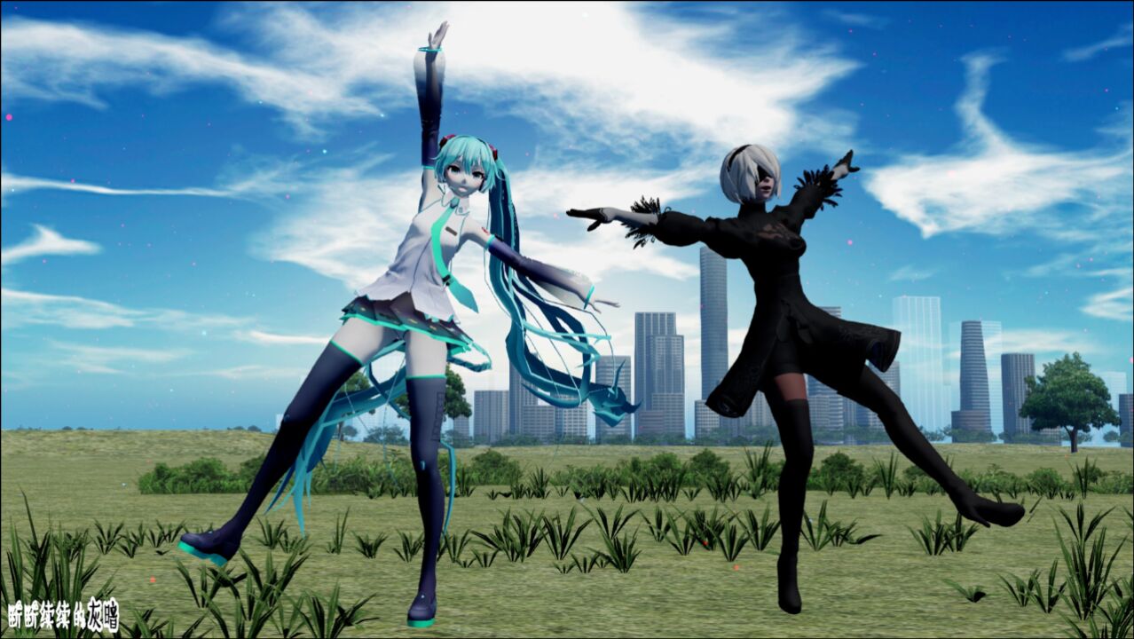 MMD初音未来,Near,2B和初音两个人工智能是怎么看待人类的