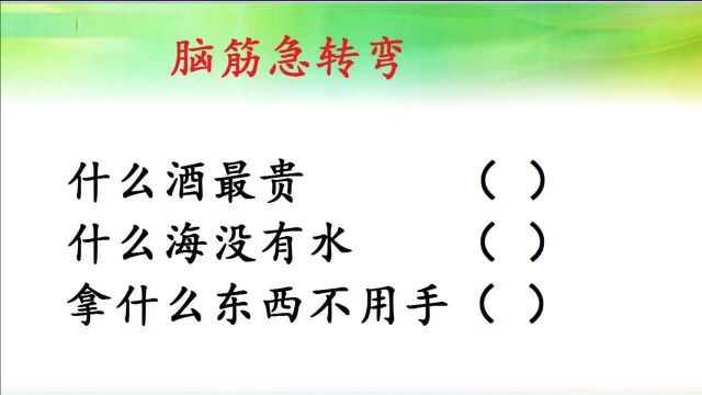 脑筋急转弯:什么酒最贵,什么海没有水