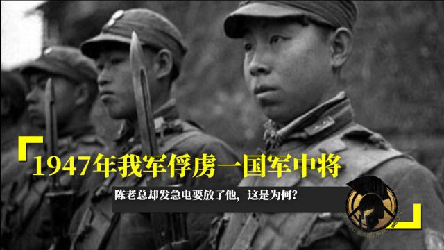 1947年我军俘虏一国军中将,陈老总却发急电要放了他,这是为何?