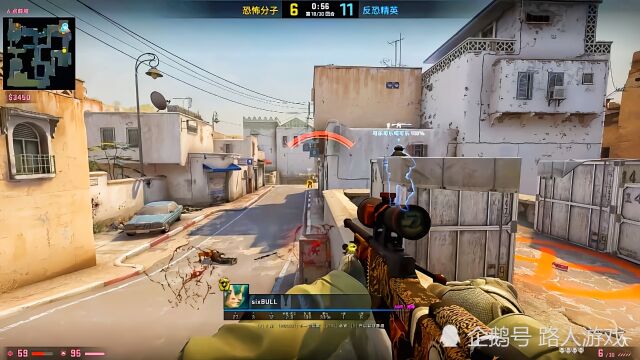 CSGO:dust2这张图只要有个会玩的狙击手,匪徒就别想进来