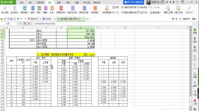 消防水电造价项目案例实操21.喷淋系统支架、刷漆、保温工程量计算