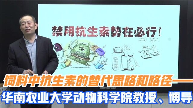 饲料中抗生素替代思路和路径华南农业大学动物科学院教授、博导