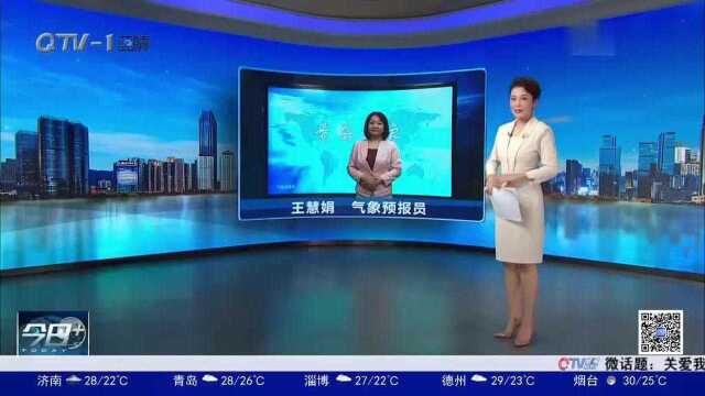 天气预报:青岛市区最高气温286,31日多云,局部有阵雨