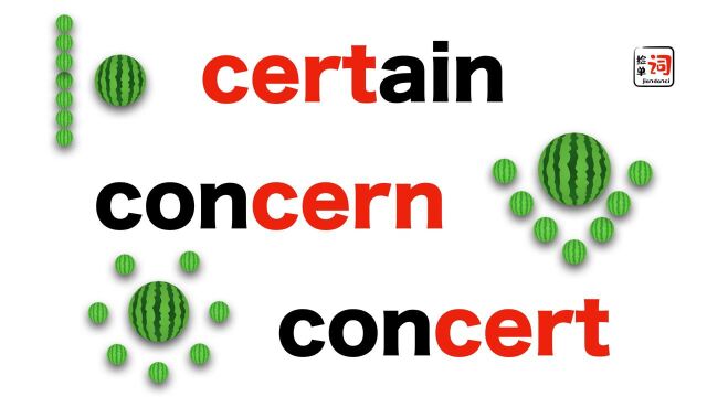 certain、concern、concert,拿来吧你!本期教你轻松区分它!#知识ˆ’知识抢先知#