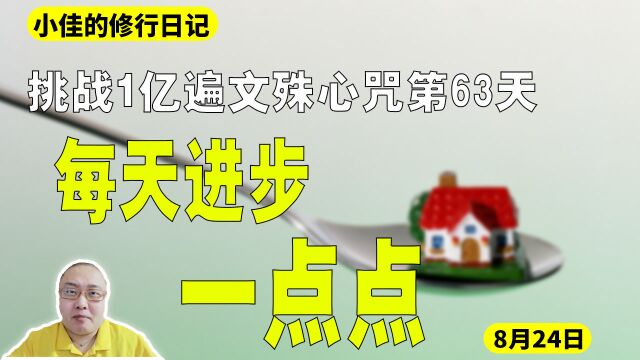 挑战1亿遍文殊心咒第63天.每天进步一点点.