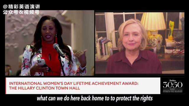 Hillary Rodham Clinton Holds International Women's Day Town Hall At The Forbes 