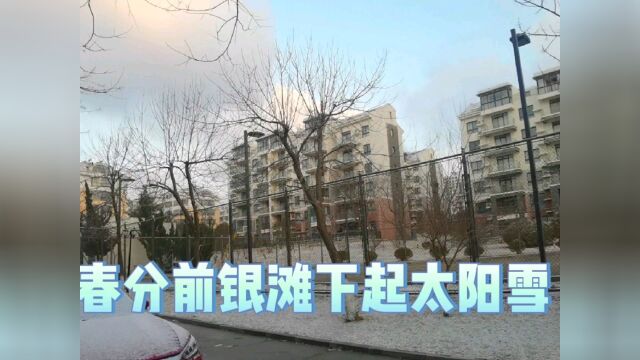 春分前乳山银滩下起太阳雪,京东快递送货到家效率高服务好