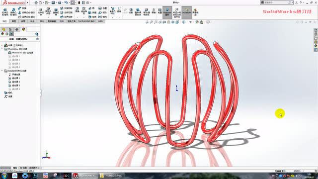 用SolidWorks画一个球形架,太简单了,只用了4分钟