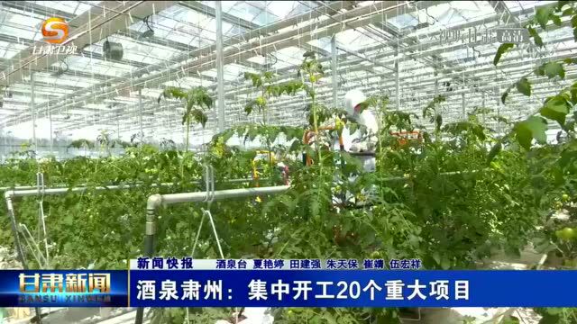 酒泉肃州:集中开工20个重大项目