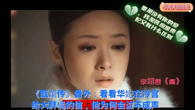 《甄嬛传》番外:随着李翊君的《痛》我们一起看看年世兰在冷宫给大胖橘的信,大胖橘为何会泣不成声?