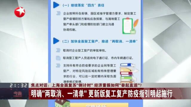 焦点对话:上海全面复苏“倒计时” 经济重振如何“奋起直追”?