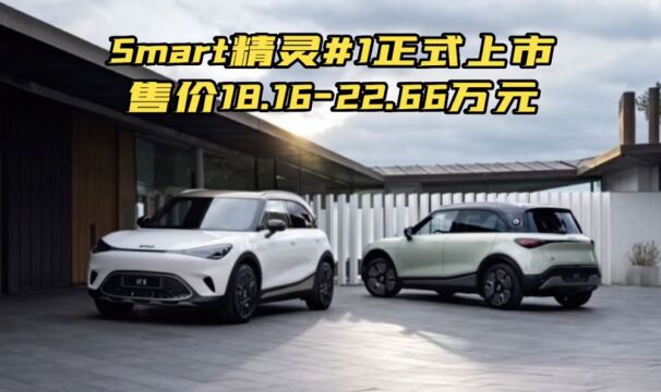 Smart精灵#1正式上市 售价18.1622.66万元