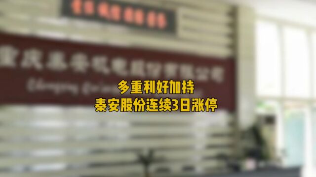 多重利好加持,秦安股份连续3日涨停