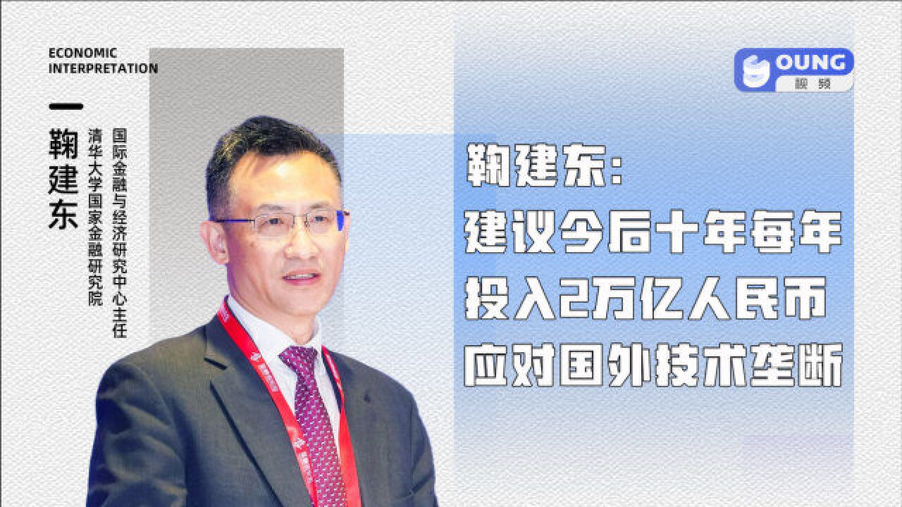 鞠建东:建议今后十年每年投入2万亿人民币,应对国外技术垄断