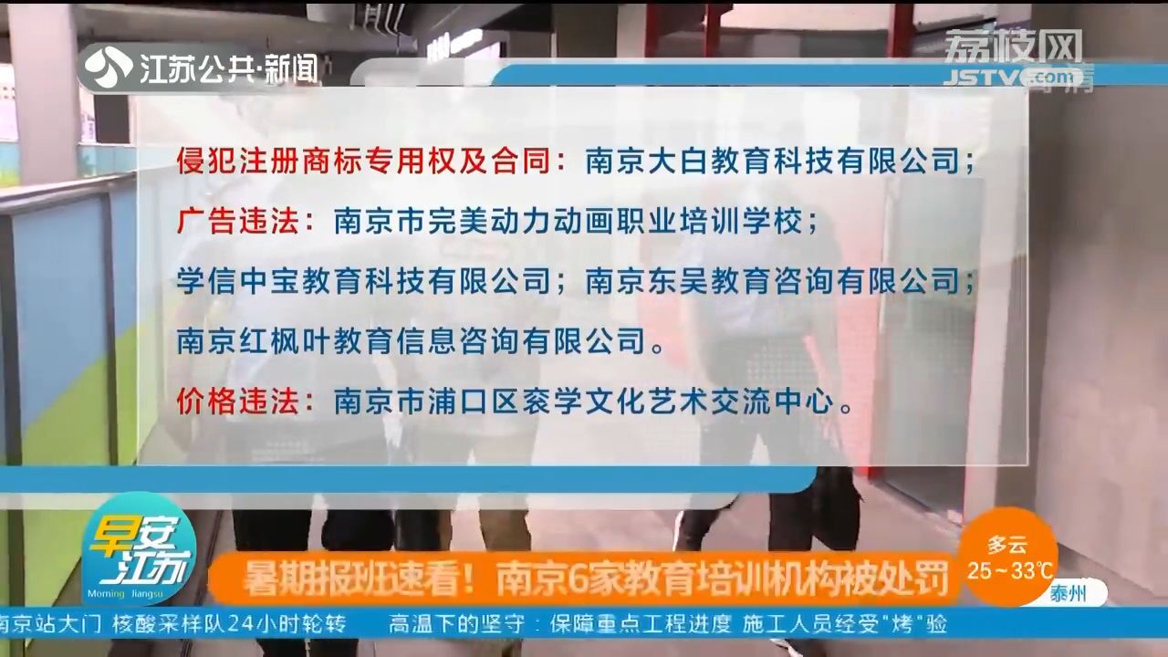 暑期报班速看!南京这6家教育培训机构被处罚