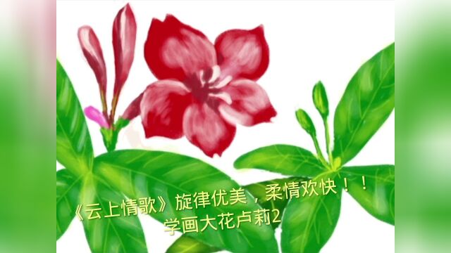 《云上情歌》旋律优美,婉转动听! 学画大花卢莉2