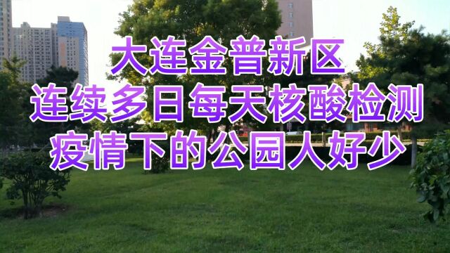 大连金普新区连续多日每天核酸检测疫情下的公园人好少(小洁日常生活)