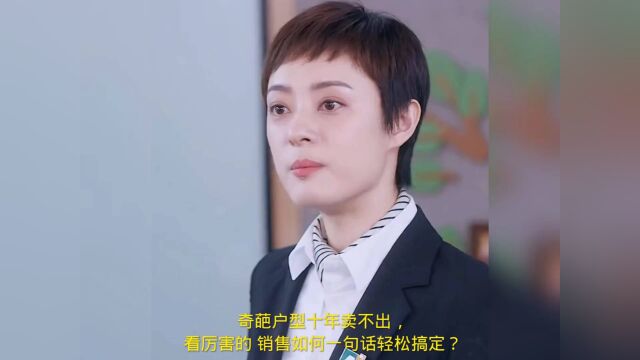 奇葩户型十年卖不出,看厉害的 销售如何一句话轻松搞定?