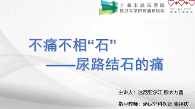 |住院医师科普月月讲|达尼 不痛不相“石”尿路结石的痛