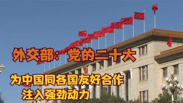 外交部:党的二十大为中国同各国友好合作注入强劲动力