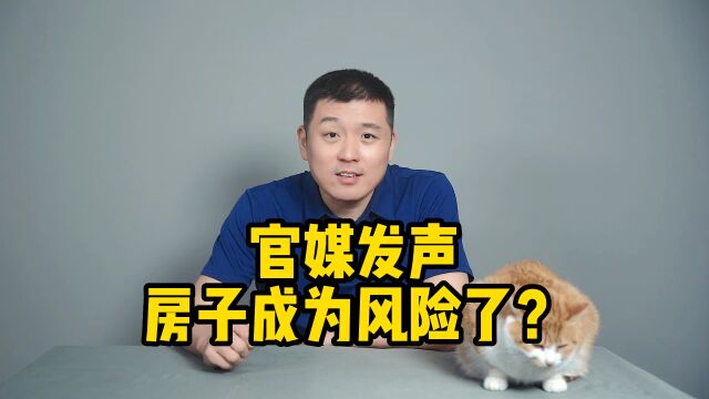 官媒发声,房子成为风险资产,房子不能买了 ?