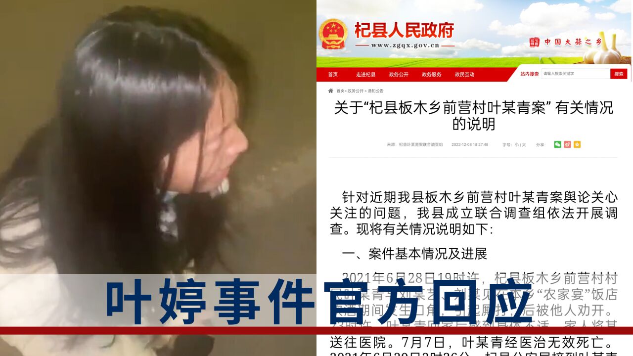 叶婷深夜现身路旁跪地嘶吼,开封杞县:死者家属反映问题不实