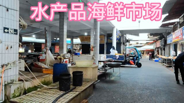 四川遂宁,铁货街水产品海鲜批发市场.