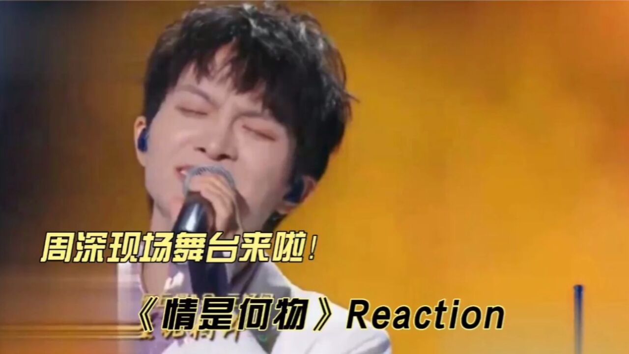 周深经典现场舞台《情是何物》reaction