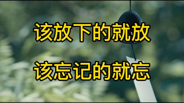 你释怀了吗?你放下了吗?2023年,过好生命中的每一天 |真正的释怀,就是要学会放下且最终忘记