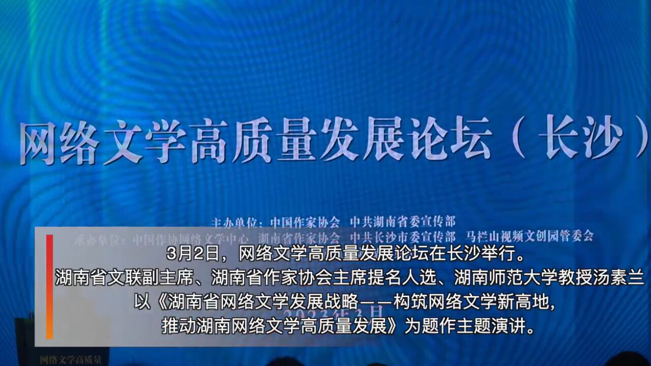 网络文学大咖谈丨汤素兰:期待网络文学湘军构筑起网络文学新高地