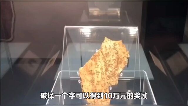 破译一个字可以得到10万元的奖励