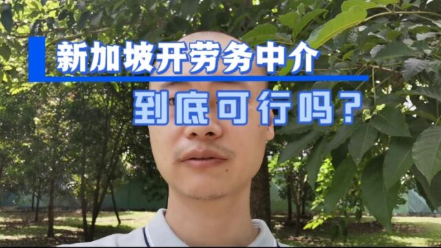 为什么说在新加坡开劳务中介不可行,其中是什么说法,我逐一分析