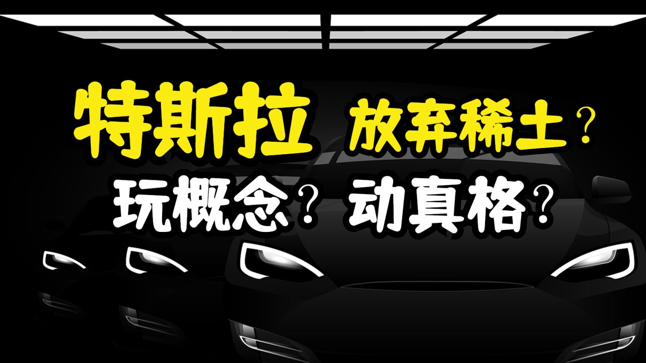 特斯拉下一代永磁电机将不使用稀土!什么信号?