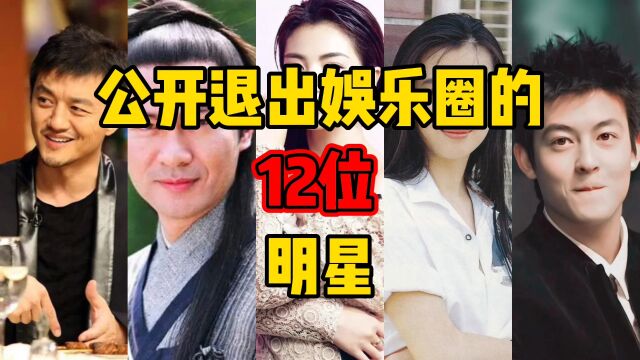 公开退出娱乐圈的12位明星