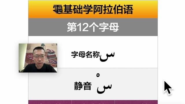 零基础学阿拉伯语,第12个字母,学阿拉伯语初级入门.