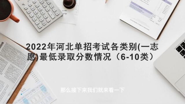 2022年河北单招610类各院校录取分数